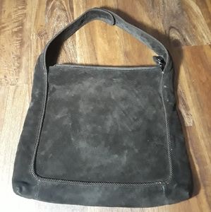 Franseco Biasia suede messenger bag
